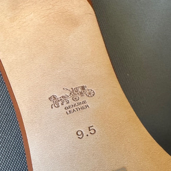 Coach Signature Brown and Tan Sandals - Picture 6 of 10